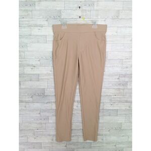 NWT Women's Ginasy Nude Beige Leggings Pants Mid Waist Size‎ M Medium New